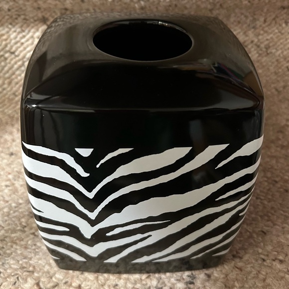Black and White Zebra Ceramic Box Cover - Picture 5 of 8